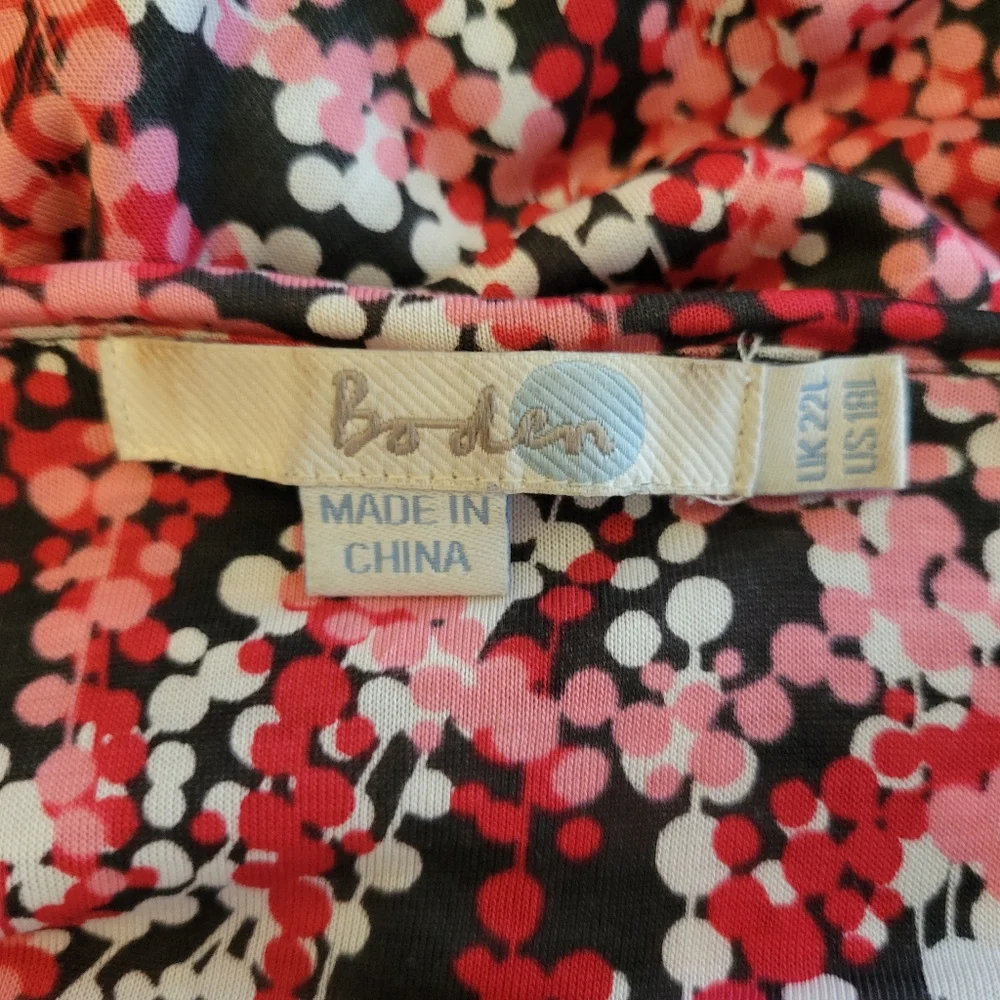 Boden Pink & Black Jersey Knit Midi Length Dress Size 18‎ Long - Picture 4 of 4